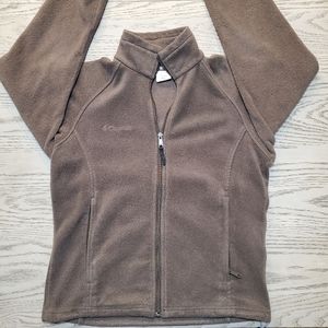 Chocolate Columbia Zip Fleece Sweater S